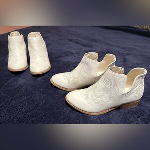 Embroidered Ankle boots (2 pair) (size 1)